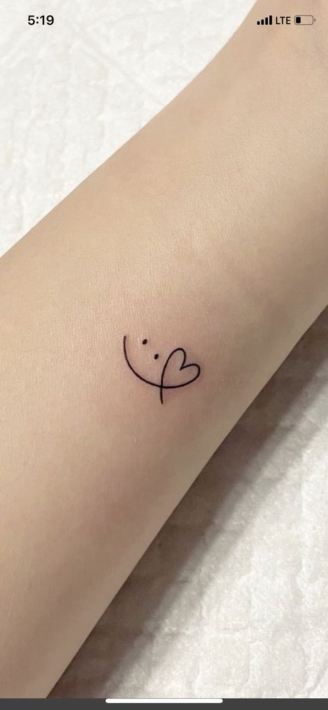 Cute Small Asthetic Tattoos, Small Heart Semicolon Tattoo, Teeny Tiny Tattoo Ideas, Heart Shape Tattoos For Women, Heart Bracelet Tattoo, Wrist Heart Tattoos For Women, Star Tattoo Cover Up, M Heart Tattoo, Minimalist Tattoo Heart