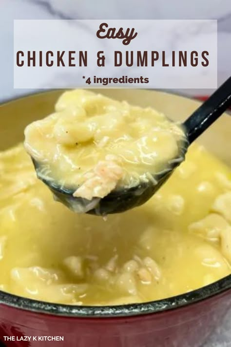 Do you need an EASY dumpling recipe??? If you answered YES, I have a delicious recipe for you! Dumplings are the ultimate comfort food, plus this recipe is easy and has only 4 ingredients.