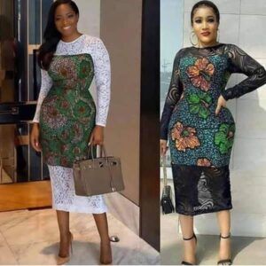 30 Fabulous Ankara and Lace Combo Styles for Classy Ladies - Lace Combo Styles, Ankara And Lace Combo, Ankara And Lace Combination Styles, Ankara And Lace Combination, Lace Combination Styles, Corporate Wears, Ankara And Lace, Ankara Dress Designs, Style Africain