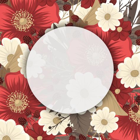 Flower border drawing - red frame Free V... | Free Vector #Freepik #freevector #flower #frame #floral #card Flower Border Drawing, Long Bond Paper, Insta Frame, Border Drawing, Background Square, Flower Borders, Circle Flower, Old Paper Background, Watercolor Circles