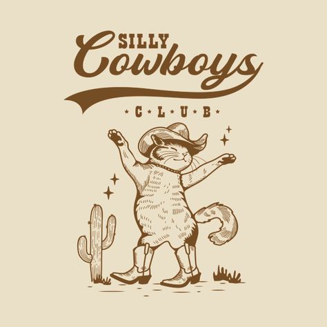 Cute Cowboy Aesthetic, Indie Cowboy, Cowboy Aesthetic, Cat Merchandise, Cat T, Cat Tshirt, Cowboy, Tshirt Designs, T Shirts