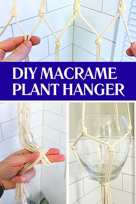 Easy Macrame Plant Hanger: Step-by-Step With Photos Diy Indoor Plant Hanger, Macrame Terrarium Hanger, Easy Macrame Plant Hanger, Diy Plant Hanger Easy, Beginner Macrame Projects, Color Coordinated Outfits, Diy Macrame Plant Hanger Easy, Diy Easy Macrame, Plant Holder Diy