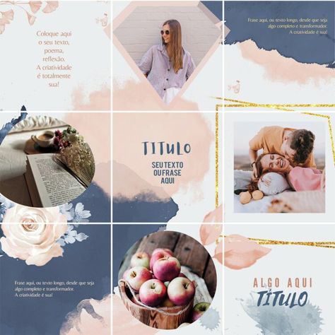 How to Create an Instagram Puzzle Feed with Canva - Blogging Guide Testimonial Graphic, Create Canva Templates, Instagram Puzzle Feed, Puzzle Feed, Instagram Puzzle, Pink Instagram, Canva Tutorial, Graphic Design Tools, Template Instagram