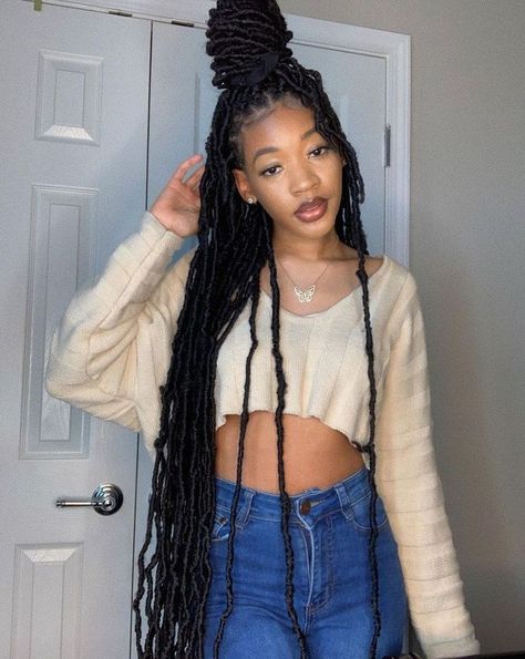 Extended Soft Locs, Soft Locs Crochet, Pre Looped Crochet Hair, Faux Locs Crochet Braids, Goddess Locs Crochet, Crochet Braids Hair, Faux Locs Crochet, Soft Locs, Locs Crochet