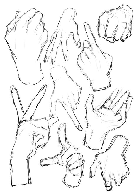 Closed Hand Reference Drawing, Hand Reaching Out Reference Drawing, Easy Body References, Point Finger Reference, Hand Placement Reference, Hand Clenching Reference, Dynamic Hand Reference, Looking Downwards Reference, Hand Practice Reference