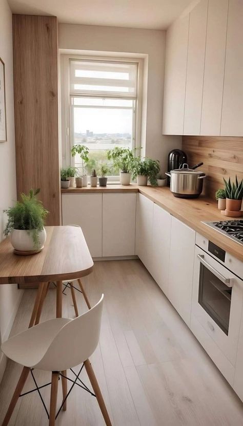 Modern Konyhatervezés, Small Kitchen Decor, Kitchen Design Modern White, Kitchen Room Design, Kitchen Inspiration Design, Tiny Kitchen, Elegant Designs, Kitchen Remodel Idea, Diy Kitchen