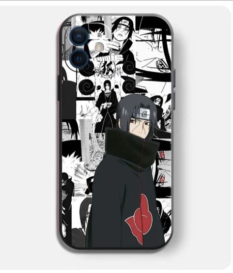 Naruto Back Cover Phone, Anime Phone Cover Aesthetic, Mobile Back Cover Design Wallpaper Anime, Itachi Phone Cover, Anime Phone Cover Ideas, Anime Themes For Mobile Phone, Anime Mobile Cover, Mobile Back Cover Design Wallpaper, Anime Theme Iphone