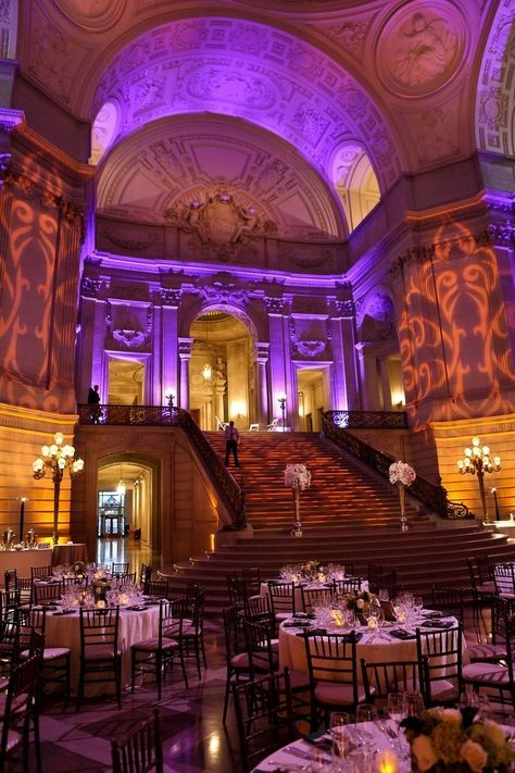 Prom Venues, Ballroom Aesthetic, Prom Themes, Events Place, Wedding Salon, Prom Theme, Wedding Mandap, Event Hall, San Francisco City Hall