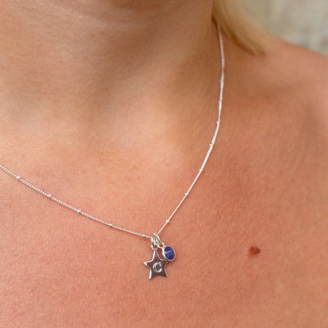 Silver Star Initial Necklace Dope Jewelry, Funky Jewelry, Jewelry Lookbook, Girly Jewelry, Dream Jewelry, Jewelry Inspo, Summer Jewelry, Star Charms, Pretty Jewellery