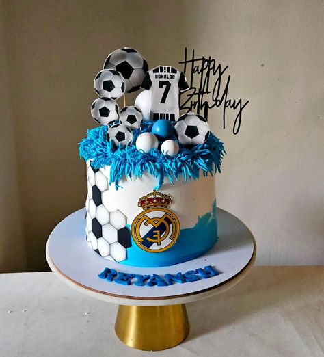 Football theme cake.. # chocolate, #footballthemecake #footballcake #cakedesigner #designercakesinnoida #noidabaker ##instacakes #instafood #cakeforboys #boyscake #kidscake #ronaldocake Football Theme Cake Topper Printable, Cake Designs Boys Kids, Birthday Boy Cake Ideas, Football Theme Cake Boys, Cake For Kids Boys, Boy Birthday Cake Ideas, Football Team Cake, Boys Birthday Cake Ideas, Football Cakes For Boys