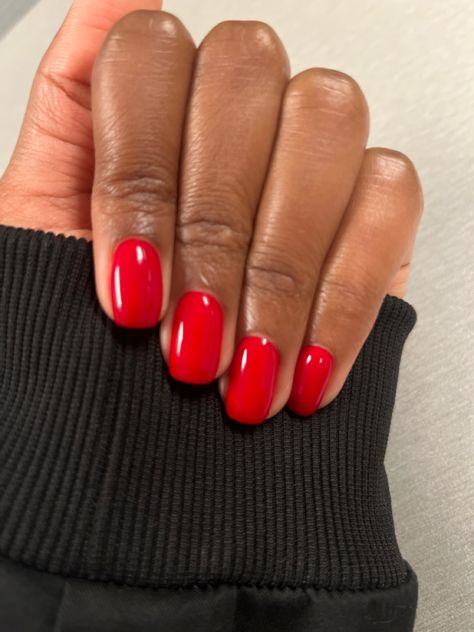 Elegant Red Nails, Short Red Nails, Red Gel Nails, Bright Red Nails, Nail Appointment, Cute Short Nails, Red Manicure, Red Acrylic Nails, Classic French Manicure