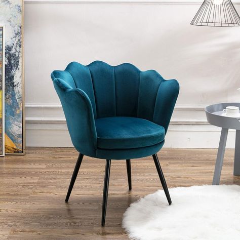 Velvet Accent Chair Modern Velvet Chair, Bedroom Teal, Single Couch, Furnitur Ruang Keluarga, Mid Century Modern Accent Chairs, Accent Chair Bedroom, Velvet Accent Chair, Mid Century Modern Living, Single Sofa Chair