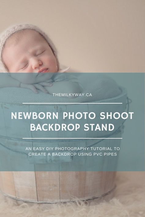 Newborn Backdrop Stand | Easy photography DIY using PVC pipes. Making a newborn backdrop stand is as easy as fitting a few PVC pipes and connectors together! Starting out in newborn photography doesn’t have to be expensive with this easy DIY to build your own frame for your newborn bean bag poser. The beanbag frame is an essential part of your newborn photography studio. Get all the supplies you need to create the perfect newborn photo shoot backdrop stand. #newbornphotography #photoshoot Photography Studio Ideas, Newborn Wrapping Techniques, Studio Baby Photography, Shoot Backdrop, Baby Photography Poses, Photography Business Cards Template, Newborn Backdrop, Newborn Photography Studio, Newborn Photo Shoot