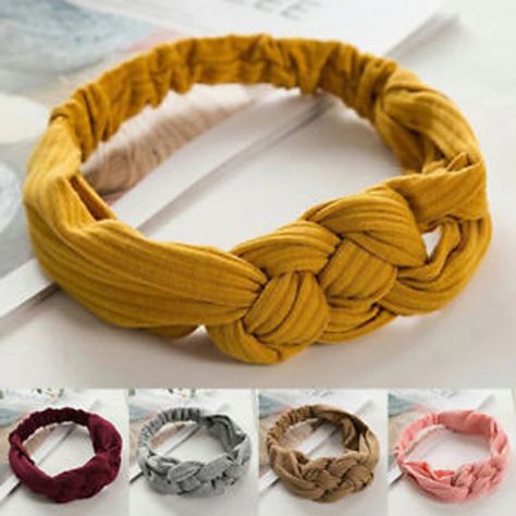 Knot Hairband, Headband Knitted, Hair Bands Diy, Cheap Hair Accessories, Knitting Headband, Woven Headband, Headband Women, Head Wrap Headband, Cotton Headband