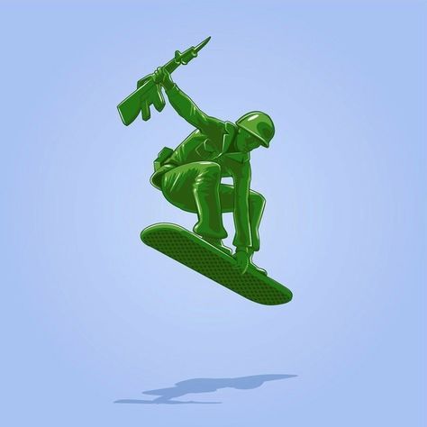 Toy Story Soldiers, Old School Tattoo Designs, 캐릭터 드로잉, Toy Soldiers, الرسومات اللطيفة, Vintage Graphics, Album Art, Art Toy, Graphic Poster