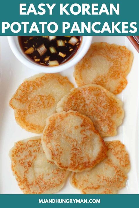 Korean Potato Pancake, Korean Potatoes, Vegetarian Dip, Breakfast Baked Goods, Toddler Food Recipes, Family Friendly Breakfast, Family Meal Recipes, Potato Pancake, Quick Lunch Recipes