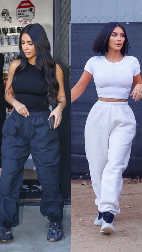 Kardashian Outfit Inspiration, Kim K Jogger Outfit, Kim K Lounge Outfits, Kim Kardashian Sport Outfits, Cosy Outfits Summer, Kim Kardashian Basic Outfit, Kim K Athleisure Outfits, Kim Kardashian Inspired Outfits, Kim K Inspired Outfits