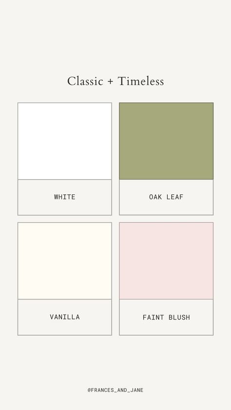 Wedding Color Palette Inspiration | Frances and Jane Floral Design Neutral Garden Wedding Color Schemes, Wedding Color Schemes Spring Green, Dreamy Wedding Theme Color Palettes, Modern Summer Wedding Colors, Pink Green White Colour Palette, Light Pink Color Palette Wedding, Classy Wedding Palette, Romantic Color Palette Wedding, Timeless Wedding Color Palette