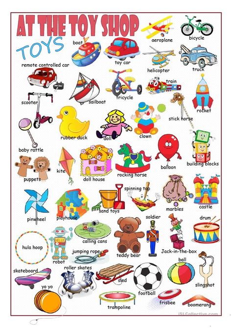 How Much Is It, Shopping Words English, Toys Flashcards For Kids, English Vocabulary With Pictures, Toys Worksheets, Toys Vocabulary For Kids, Teaching Punctuation, English Picture Dictionary, Anime Motorcycle