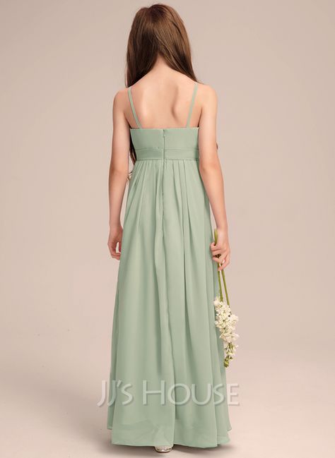 A-Line Scoop Neck Floor-Length Chiffon Junior Bridesmaid Dress With Cascading Ruffles (009260840) - JJ's House Young Bridesmaid Dresses, Bridesmaid Dresses Spring, Spring Bridesmaid Dresses, Bridesmaid Dresses Floor Length, Junior Bridesmaid Dress, Dresses Chiffon, Junior Bridesmaid Dresses, Chiffon Ruffle, Junior Bridesmaid