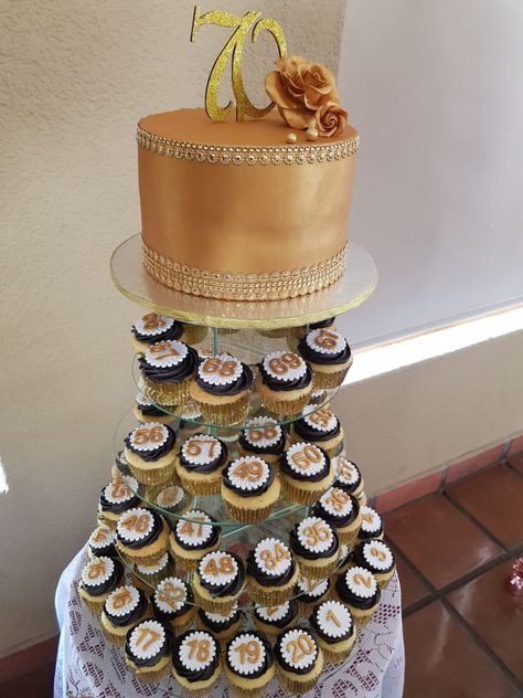 70 Year Old Birthday Cake Ideas Woman, 70 Year Old Birthday Cake, 70 Cupcake Cake 70th Birthday, Birthday Cake For 70 Year Old Women, 70th Birthday Cake For Women, Movie Birthday Theme, 70th Birthday Ideas For Mom, Birthday Cake And Cupcakes, 70 Birthday