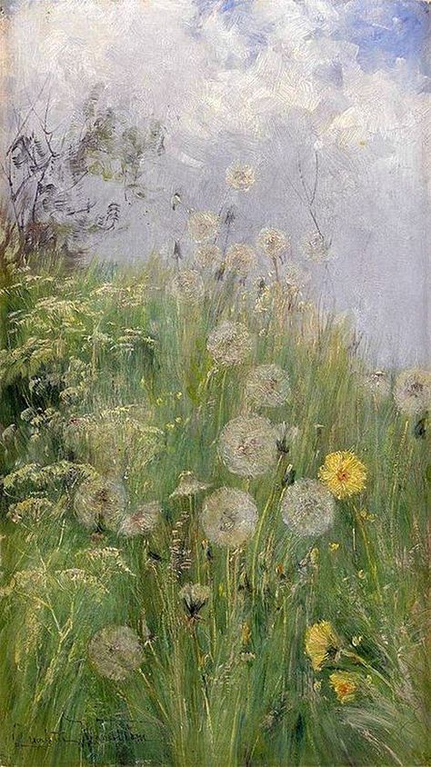 Dandelion Painting, Colourful Artwork, Early Riser, Concept Art Tutorial, Summer Painting, Aesthetic Painting, Painting Wallpaper, Ethereal Art, Hippie Art