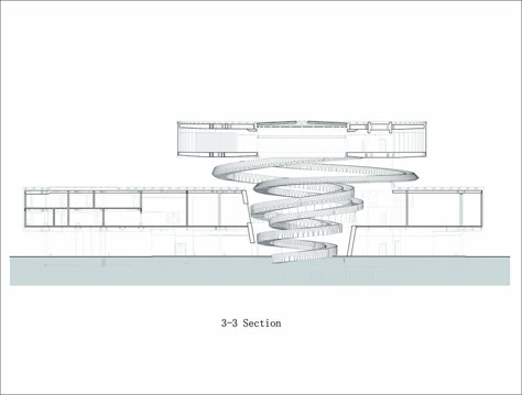 Gallery Architecture Design, Ramps Architecture, Architecture Section, Galleries Architecture, Museum Lighting, Interior Design Sketches, Architectural Section, Architecture Design Concept, Graduation Project