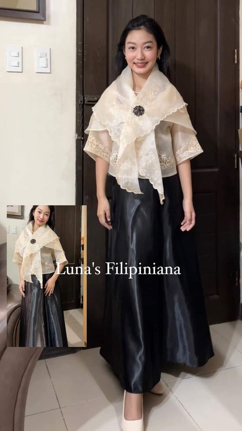 Filipiniana Dress Modern Simple, Modern Filipiniana Dress, Filipiniana Wedding, Pretty Dance Costumes, Filipiniana Dress, Modern Costumes, Dress Design Sketches, Top Wedding Dresses, Fashion Mistakes