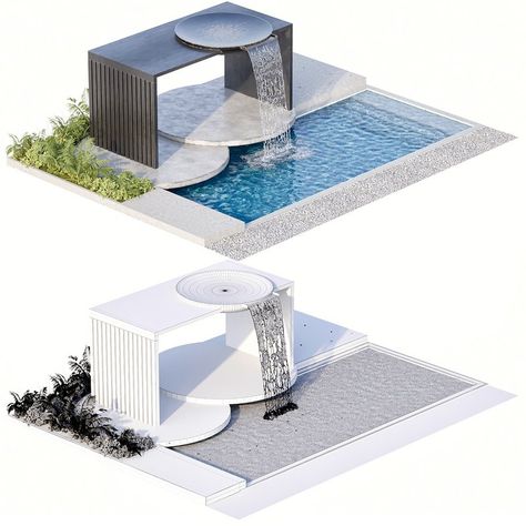 Backyard Pool and Landscape with Pool 15 3d model Buy Download 3dbrute Attack On Titan Series, Diy Fountain, Organic Wood, Landscape Ideas, Pool Landscaping, Plant Design, Creative Thinking, Backyard Pool, Land Scape