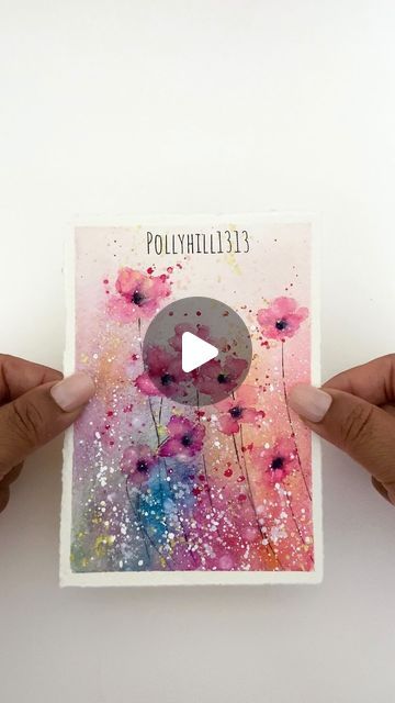 Gouache Flowers, Gouache Tutorial, Colour Flowers, Watercolor Splatter, Watercolor Beginner, Creative Bookmarks, Watercolor Video, Ethereal Aesthetic, Learn Watercolor