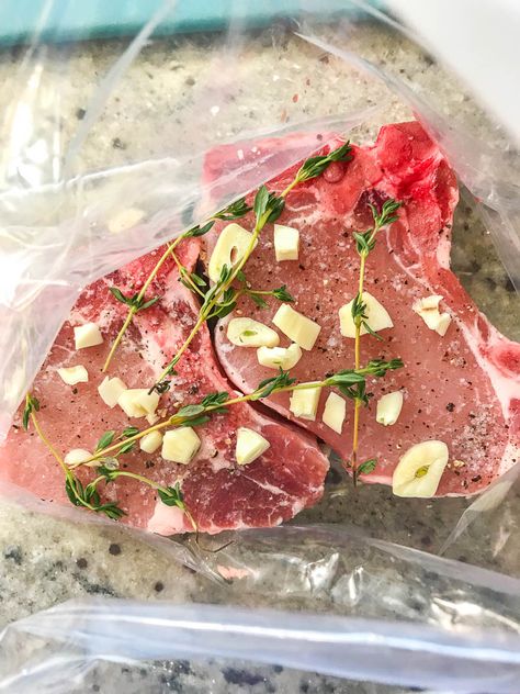 Sous Vide Recipes Pork, Suvie Recipes, Pork Chop Recipes Sous Vide, Pork Chop Sous Vide, Pork Loin Chops Sous Vide, Sous Vide Stuffed Pork Chops, Sous Vide Pork Chops Bone In, Sou Vide Pork Tenderloin, Sou Vide Ribeye Steak