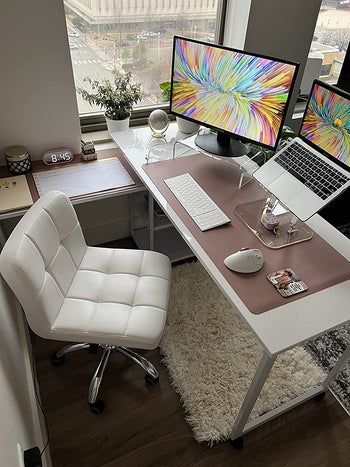 My Office At Work, At Home Office Set Up, Work Area Ideas At Home, Home Office Monitor Setup, In Office Decor, Work From Home Set Up 2 Monitors, Work From Home Desk Setup Dual Monitor, Home Work Space Ideas, Office Things