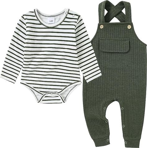 Amazon.com: CARETOO Newborn Baby Boy Clothes,Infant Boy Romper Fall Winter Outfits Bodysuit 2Pcs Striped Long Sleeve Top Overalls 0-18M: Clothing, Shoes & Jewelry Baby Boy Outfits 0-3 Months, 0 3 Months Baby Clothes Boy, Baby Boy Overalls Outfit, Baby Boy Winter Clothes, Outfits Bodysuit, Infant Boy Clothes, Newborn Baby Boy Clothes, Baby Boy Overalls, Romper Fall