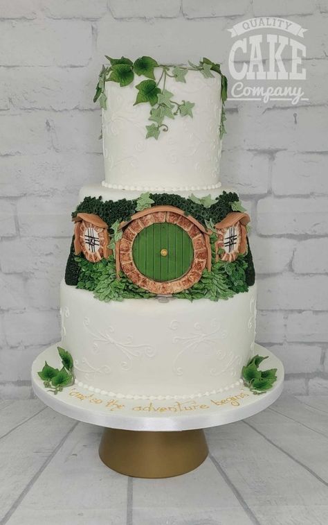 Hobbit Wedding Cake, Lord Of The Rings Wedding Cake, Lotr Cake, Tolkien Party, Fantasy Wedding Cake, Lord Of The Rings Cake, Tolkien Wedding, Shire Wedding, Novelty Wedding Cakes