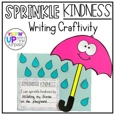 Keepin’ Up With The Kinders on Instagram: “Happy spring! ☔️ 50% off for the first 24 hours! Ready to sprinkle some kindness this spring! This craft would make an adorable bulletin…” Spring Umbrella, Sprinkle Kindness, Writing Craftivity, Spring Writing, Spring School, Writing Crafts, Being Kind, Dotted Line, Happy Spring