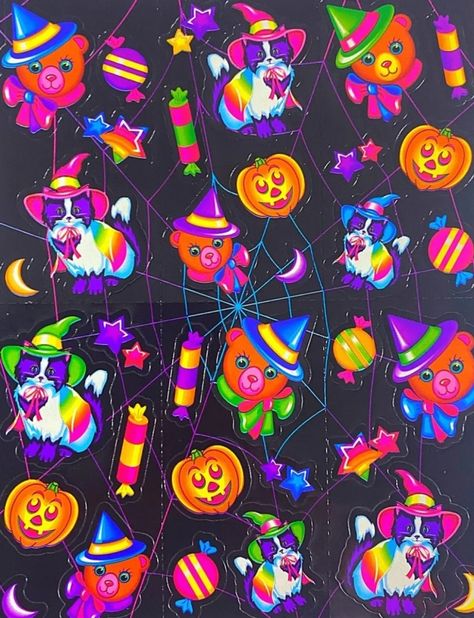 Lisa Frank Halloween, 90s Kids Remember, Halloween Apples, Lisa Frank Stickers, 90s Halloween, Cute Fall Wallpaper, Felt Halloween, Cup Ideas, Iphone Wallpaper Themes