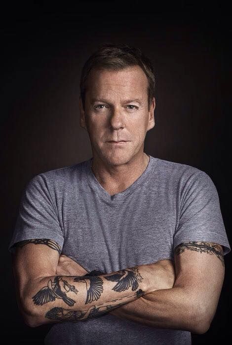 Cowboy with Tattoos Designated Survivor, Army Tattoos, Kiefer Sutherland, Donald Sutherland, Man Crush Monday, Le Male, Beautiful Disaster, Film Producer, S Tattoo