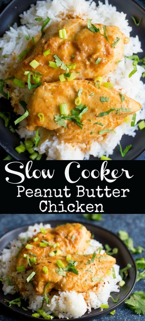 Peanut Butter Chicken, Chicken Cooker, Beauty Bites, Crock Pots, Butter Chicken Recipe, Healthy Slow Cooker, Chicken Slow Cooker Recipes, Crockpot Recipes Slow Cooker, Easy Slow Cooker