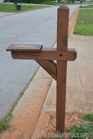 DSC_0544 Mailbox Wood Post, Rural Mailbox Ideas, Landscaping Around Mailbox Ideas, Double Mailbox, Double Mailbox Post, Cedar Mailbox Post, Mailbox Wood, Cottage Curb Appeal, Outdoor Furniture Ideas Backyards