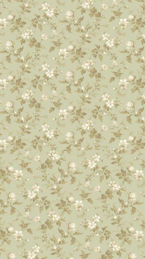 Floral Wallpaper For Phone, Simple Vintage Background, Regency Iphone Wallpaper, Aesthetic Bathroom Wallpaper, Vintage Boho Wallpaper, Fairy Garden Wallpaper Aesthetic, Fabric Aesthetic Wallpaper, Light Green Floral Wallpaper, Cottagecore Aesthetic Prints