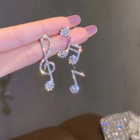 Just found this amazing item on AliExpress. Check it out! $1.13 | Bling Crystal Musical Notes Pendant Earrings for Women Fashion Party Anniversary Jewelry Accessories Earings Marriage Proposal, Anniversary Jewelry, Musical Notes, Party Earrings, Fashion Jewelry Earrings, Heart Earrings Studs, Metal Earrings, Geometric Earrings, Gorgeous Earrings