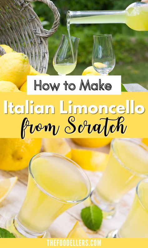 Lemoncello Recipes Homemade, Recipe With Limoncello, Lemoncello Recipes Diy, Lemoncello Recipes Easy, Lemon Chelo Recipe, Limecello Recipes, Homemade Limoncello Recipe, Limoncello Recipe Giada, Lemon Cello Recipe Homemade