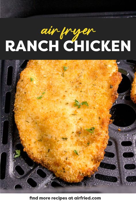 Air Fryer Ranch Chicken Ranch Chicken In Air Fryer, Chicken Airfryer Recipes Easy, Air Fryer Ranch Chicken Breast, Air Fryer Ranch Chicken Tenders, Air Fried Ranch Chicken, Airfryer Ranch Chicken, Raw Chicken In Air Fryer, Chicken With Ranch Seasoning Packet, Air Fryer Chicken Recipes Easy