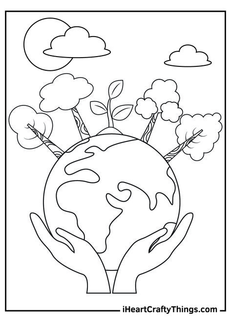 Save Earth Drawing, Earth Coloring Pages, Earth Day Drawing, Earth Day Coloring Pages, Earth Day Posters, Earth Day Projects, Earth Drawings, Earth Day Crafts, Earth Day Activities