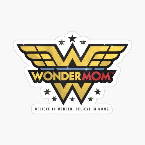 WonderMom Hero Tee by BilaloXoX | Redbubble Mom Logo, Big Design, Bold Graphics, Trending Tshirts, Print On Demand, Fashion Forward, Tshirt Designs, Wonder, ? Logo