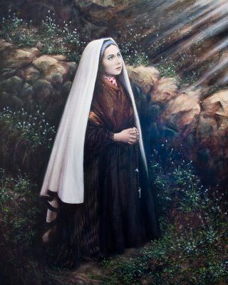 st bernadette | Painting of St. Bernadette by a Grotto Parishioner and Recent Posts ... Santa Bernadette, St Bernadette Soubirous, St Bernadette Of Lourdes, Bernadette Soubirous, St Bernadette, Saint Bernadette, Lourdes France, Our Lady Of Lourdes, Immaculate Conception