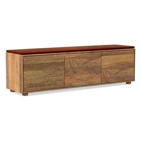 bench cushions | West Elm Wood Dining Bench, Shop Bench, Leather Cushion, Bench Cushion, Spring Home, Bench Cushions, Polyurethane Foam, West Elm, Pottery Barn Kids