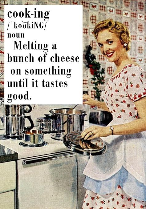 Amazon.com: Cooking Melting a Bunch of Cheese on Something 2" x 3" Fridge Magnet Refrigerator Vintage Image Gift Retro Funny Humor : Home & Kitchen Funny Refrigerator Magnets, Dumping Syndrome, Anne Taintor, Retro Pictures, Bad Attitude, Golf Humor, Funny Christmas Cards, Retro Humor, Vintage Humor