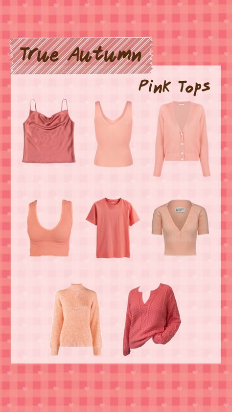 Pink tops for True Autumn✨🫧💕 #trueautumn #pinkaesthethic #outfitideas #coloranalysis