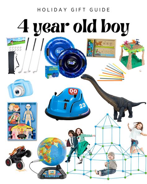 Holiday Gift Guide | 4 Year Old Boy - from building forts to toys for learning to read gifts. Gifts For Boys 4-6, Christmas Gifts For 4 Year Boy, Gift Ideas For 4 Year Boy, Toys For 4 Year Boy, Gifts For 4 Year Boy, Christmas Presents For Boys, Jurassic World Dominion, Non Toy Gifts, Bday Gifts